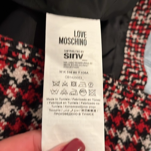 Love Moschino red and Black tweed wool Jacket - Picture 7 of 7